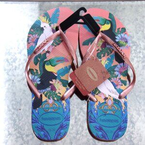 Havaianas Tropical Flip Flops size 9/10